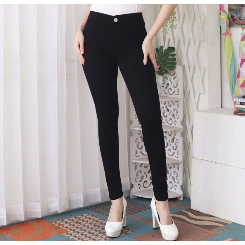 (BISA COD)Celana jeans Hightwest Pinggang tinggi Wanita/Jeans Haight West panjang