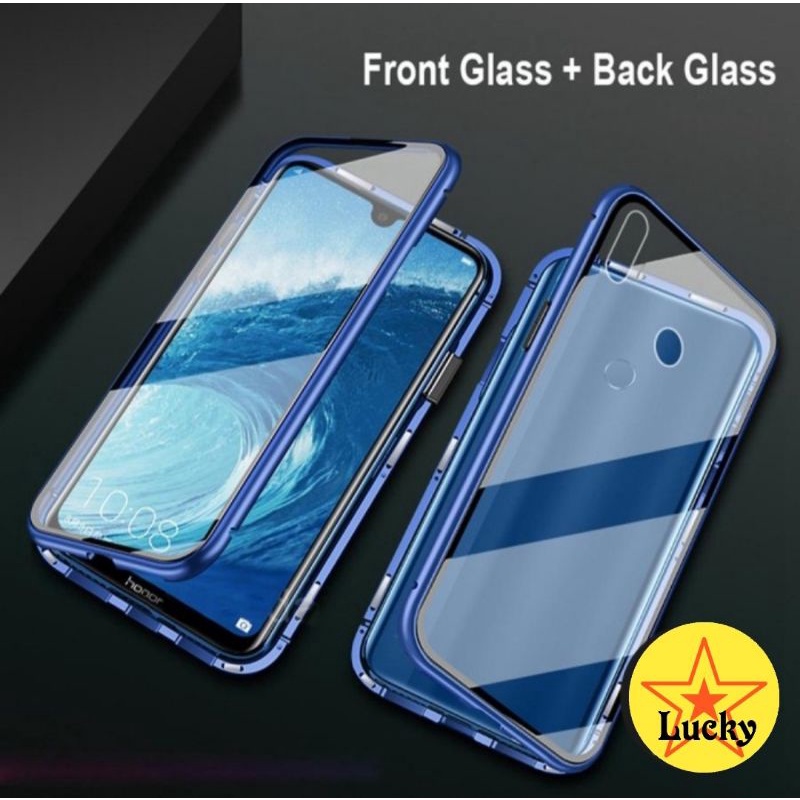 [SLS] Xiaomi Redmi Note 7 Pro 7Pro Double Side Magnetic Case Metal Cover Depan Belakang