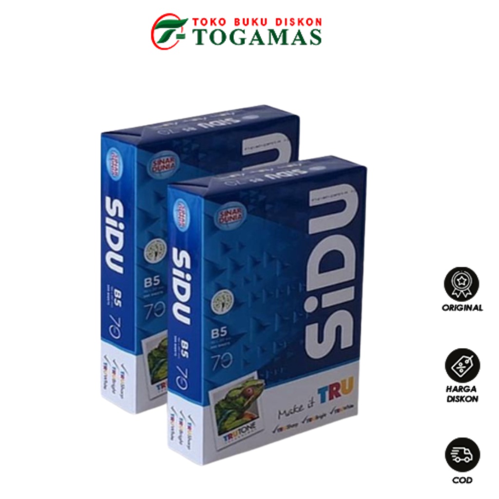 

TERMURAH !! KERTAS HVS B5 70 GRAM SINAR DUNIA