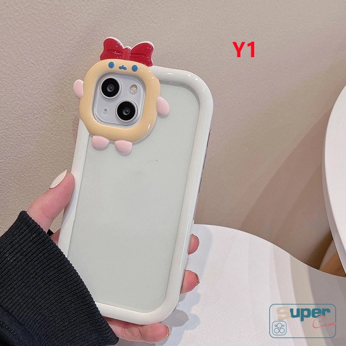 Soft Case TPU Motif Kartun Monster 3D Warna Permen Untuk IPhone XR 11 7 8 6 6S Plus 13 12 Pro MAX X XS MAX