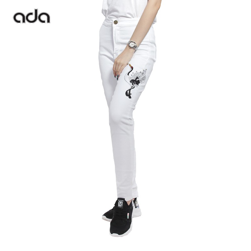 Ada Fashion Jeans Wanita Putih Bordir Highwaist Shopee Ada Fashion Jeans Wanita Putih Bordir Highwaist Shopee