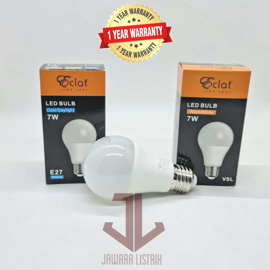 LAMPU MURAH BERGARANSI ECLAT 7W 7 W WATT BULB GARANSI 1TAHUN