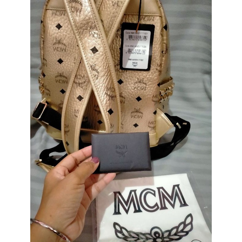 MCM Bagpack Champagne Gold