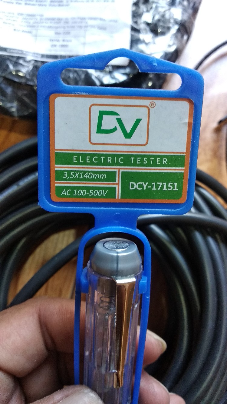 Obeng (-) 3mm Tes Pen Panjang Batang Obeng 6cm 100-500volt