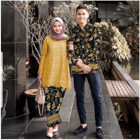 Baju Couple Kondangan Kekinian Modern Kapel Pesta Elegan Mewah Pasangan Muslim