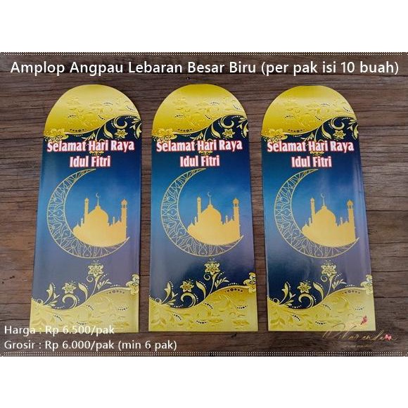 

ALB-125 : Amplop Angpau Lebaran Besar Biru (per pak isi 10 buah) pitar33 Segera Dapatkan