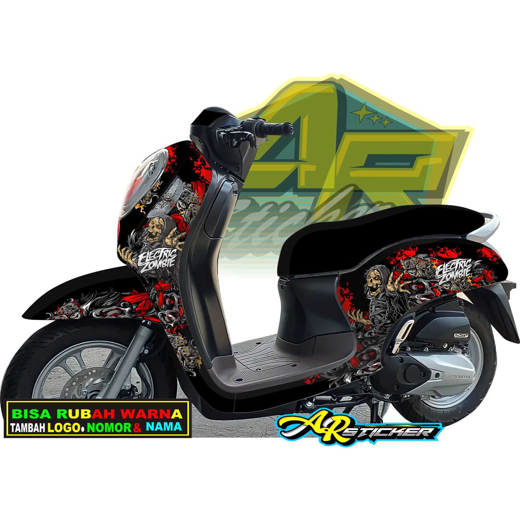 Decal scoopy 2021 / STIKER SCOOPY 2021 /  Decal Scoopy full body Full Blok Decal Scopy Dekal New Fi 