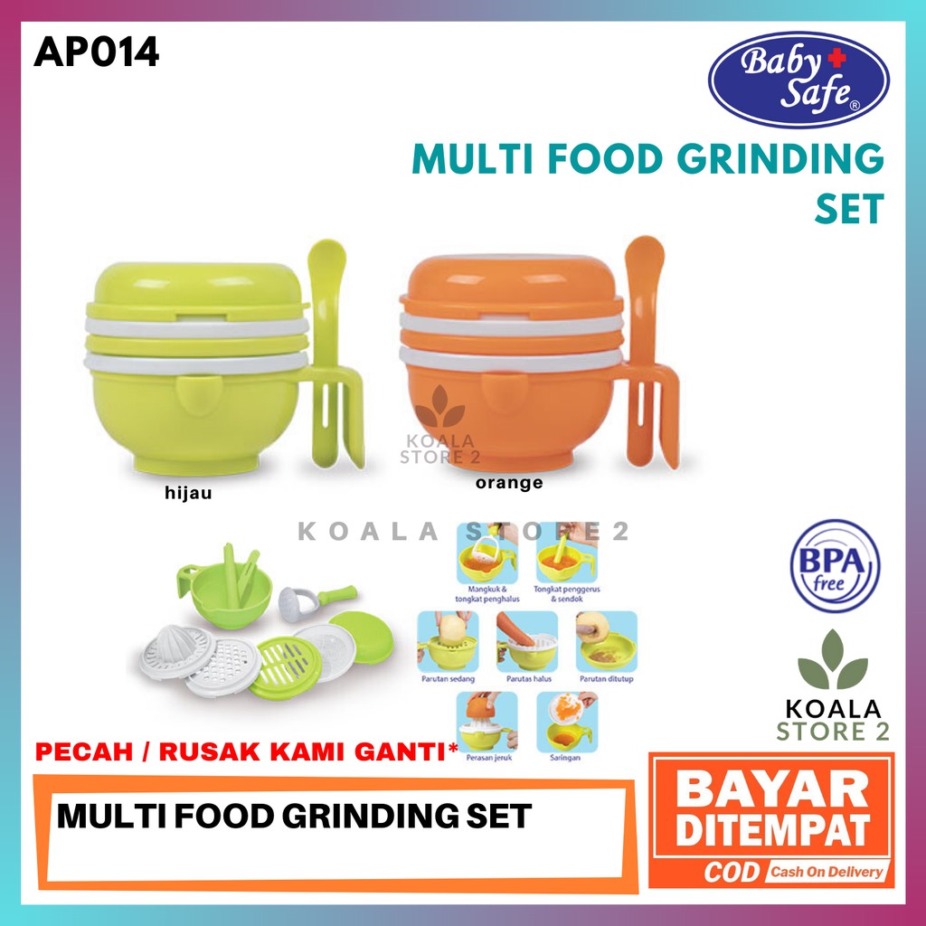 Baby Safe Home Baby Food Maker / Multi Food Grinding Set / Perlengkapan