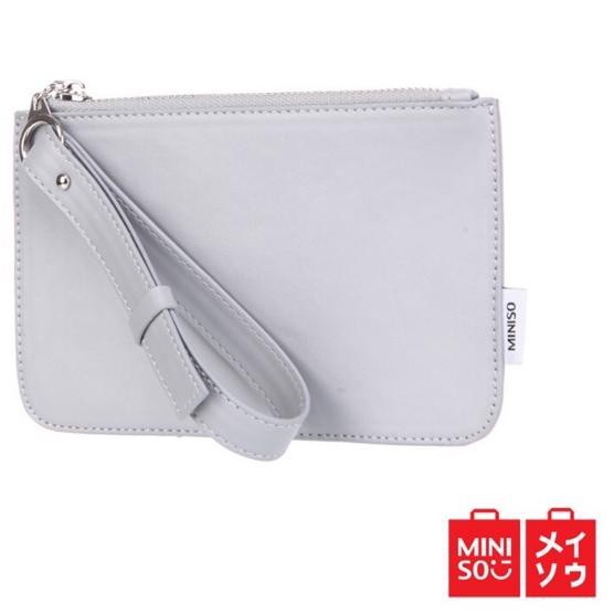 blue grey clutch bag