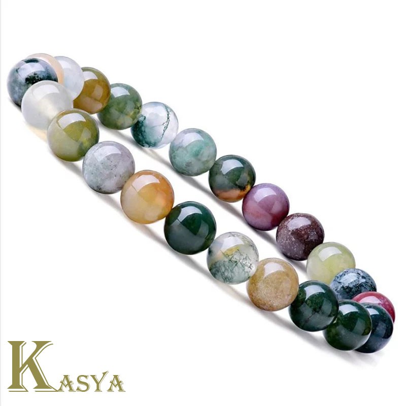 Gelang Pria Wanita Batu Natural Indiana Agate Yoga Meditasi Original Stone