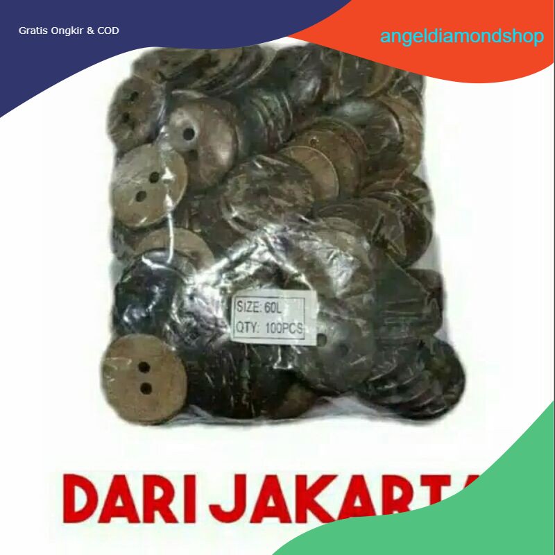 Isi 100 pcs - Diameter 38 mm Kancing Batok 38 mm