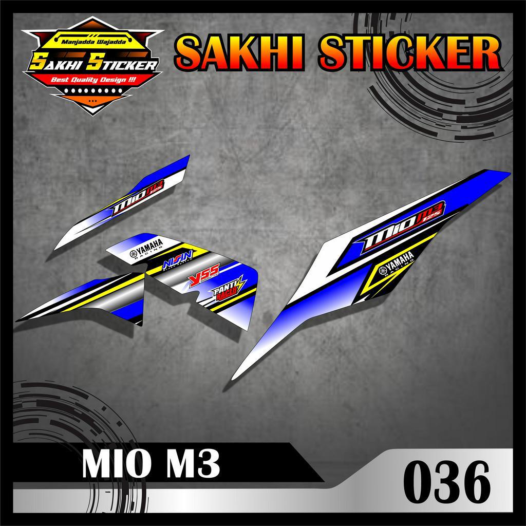 036 STICKER STRIPING MOTOR MIO M3 RACING SEMI FULL