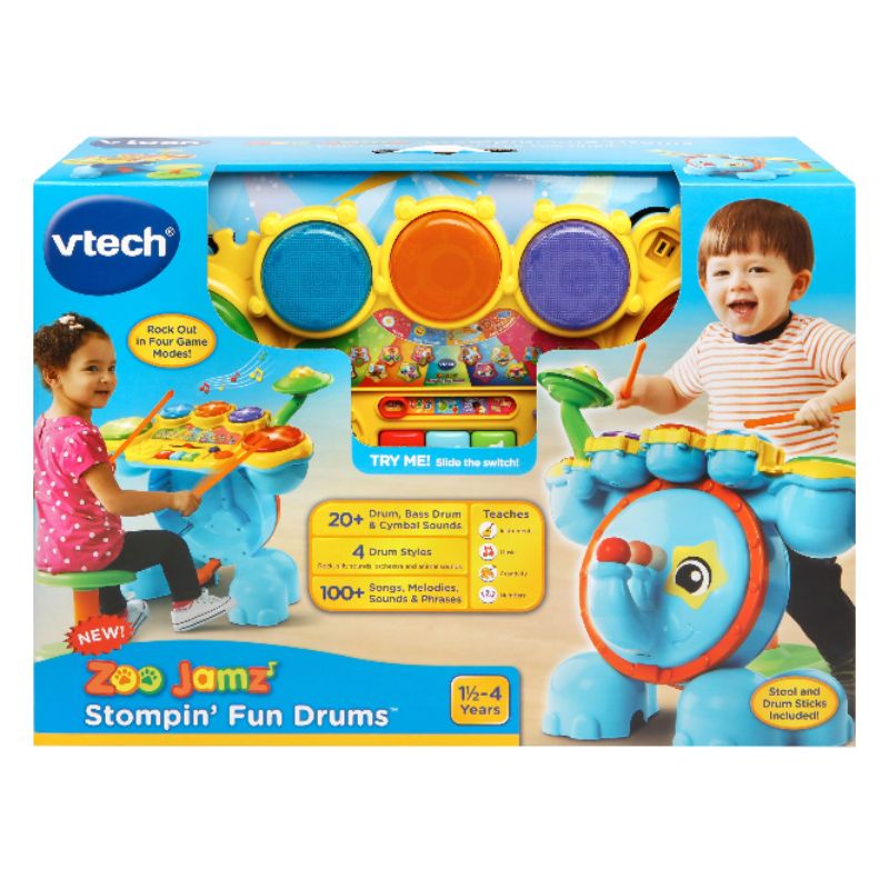 Jual VTech Zoo Jamz Stompin Fun Drums 
