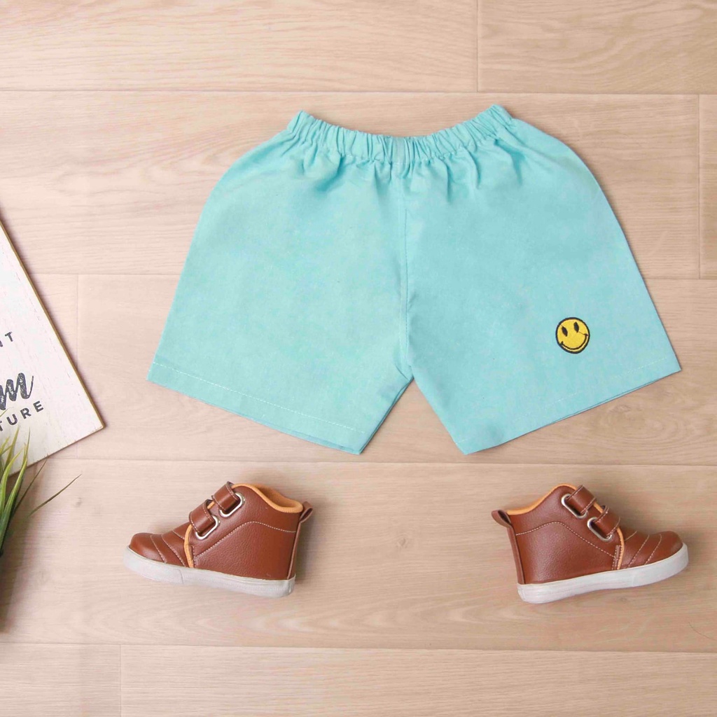 Jikialiang - CELANA PENDEK ANAK BORDIR LAKI LAKI &amp; PEREMPUAN USIA 1-8 TAHUN BAHAN KATUN OXFORD