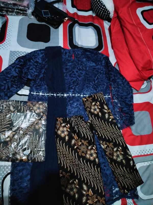 Maura Couple - Sania Ruffle Batik Couple Ori Ndoro Jowi Dnt Garansi Termurah Shopee - Payet Navy