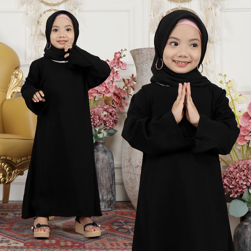 Gallery Exclusive Abaya Hitam Gamis Bordir Anak Turkey 1227