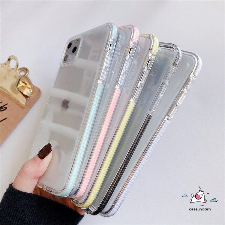 Soft Case Tpu Transparan Anti Jatuh Cover Iphone 6 6s 7 8 Plus X Xr Xs 11 Pro Max 12 Mini