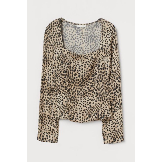 H&M Patterned blouse Leopard (NEW)