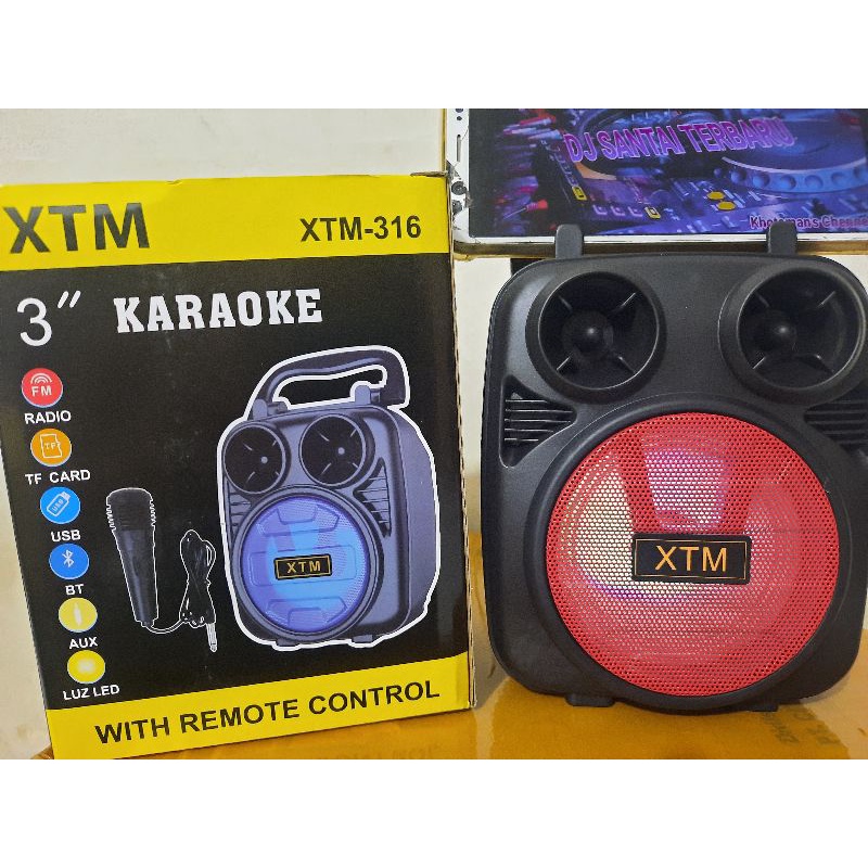 speaker bluetooth + mic karaoke XTM 316 speaker bluetooth karaoke