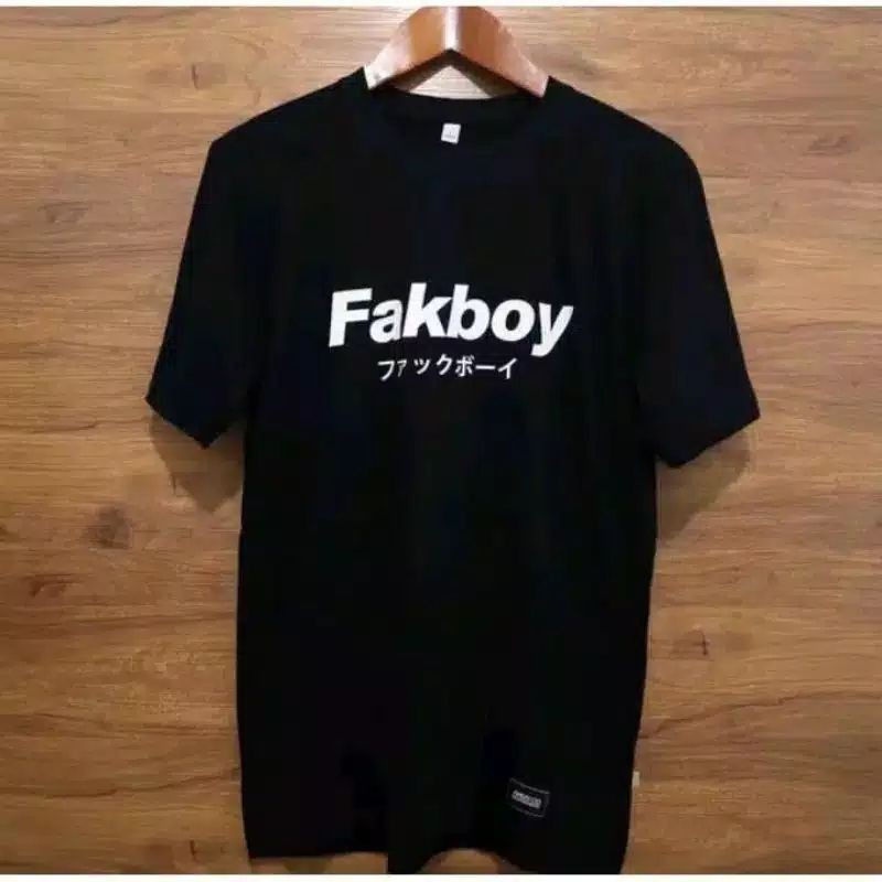 Kaos Baju Motif Tulisan Fakboy / Kaos tulisan Jepang / kaos Distro