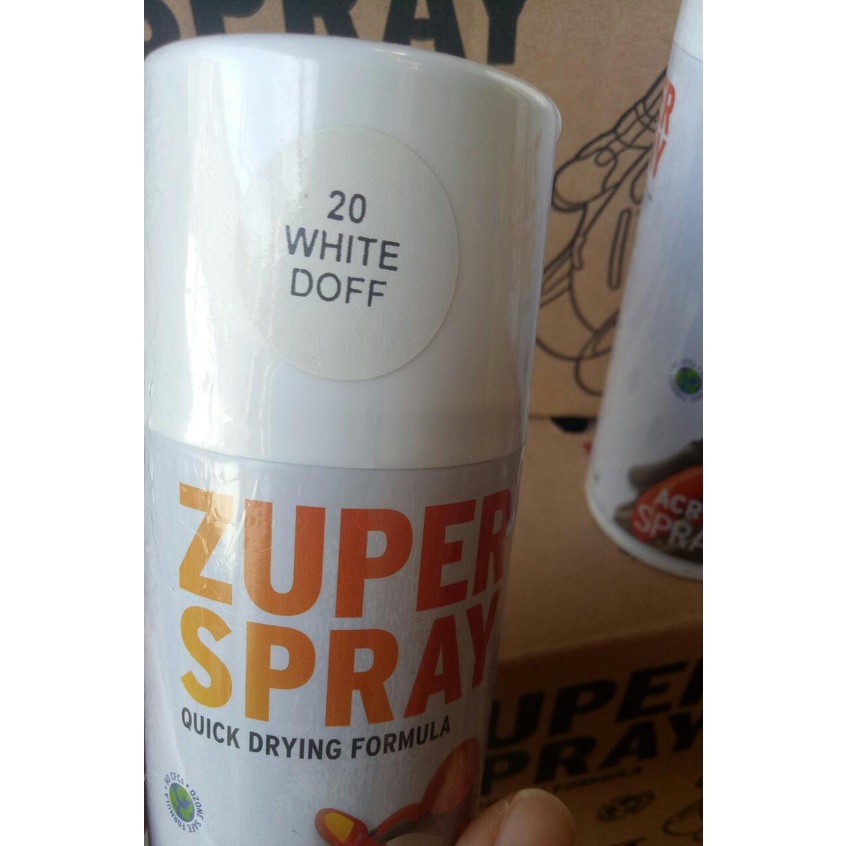 cat semprot pilok pilox zuper white doff 20 150cc zuper spray white doff p20 150cc