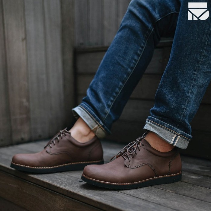 Sepatu Vintage Klasik Sporty Pria Cowok Men Derby Original Footwear | ALASKA BROWN | FORIND x FSTP
