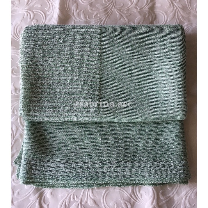 pasmina gliter rajut premium | kerudung pashmina pengantin-mint