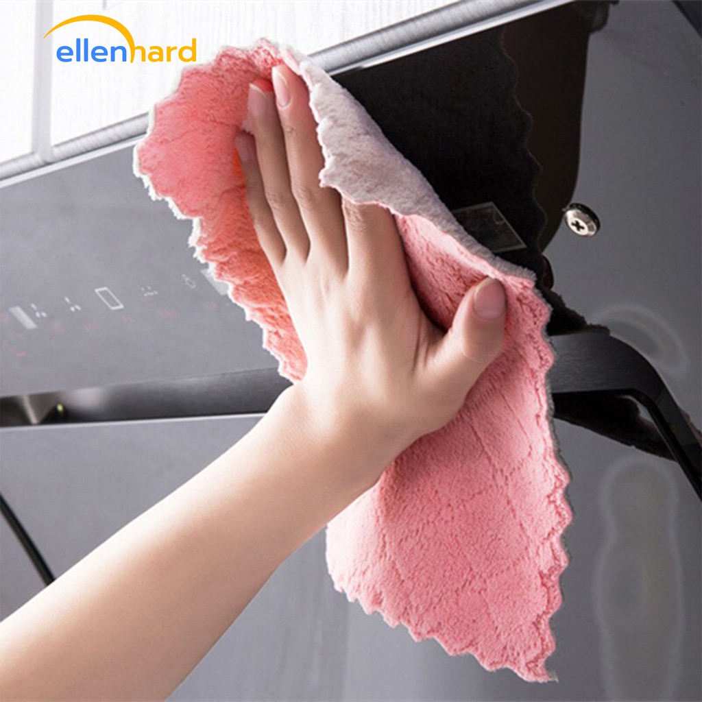 Kain Lap Piring Dapur Microfiber Anti Minyak Lap Mikrofiber Serbet Tangan Cleaning Cloth