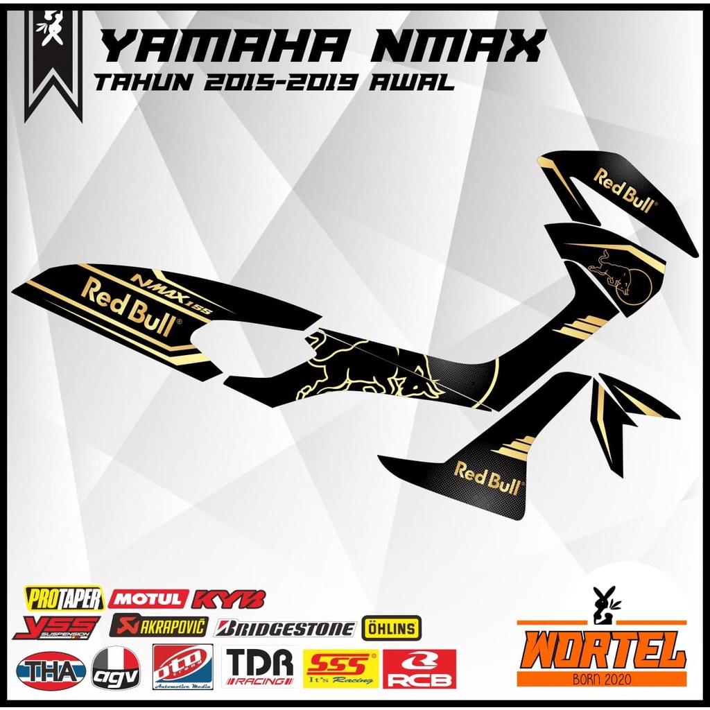 Striping NMAX-Stiker Lis Decal Motor NMAX Redbull