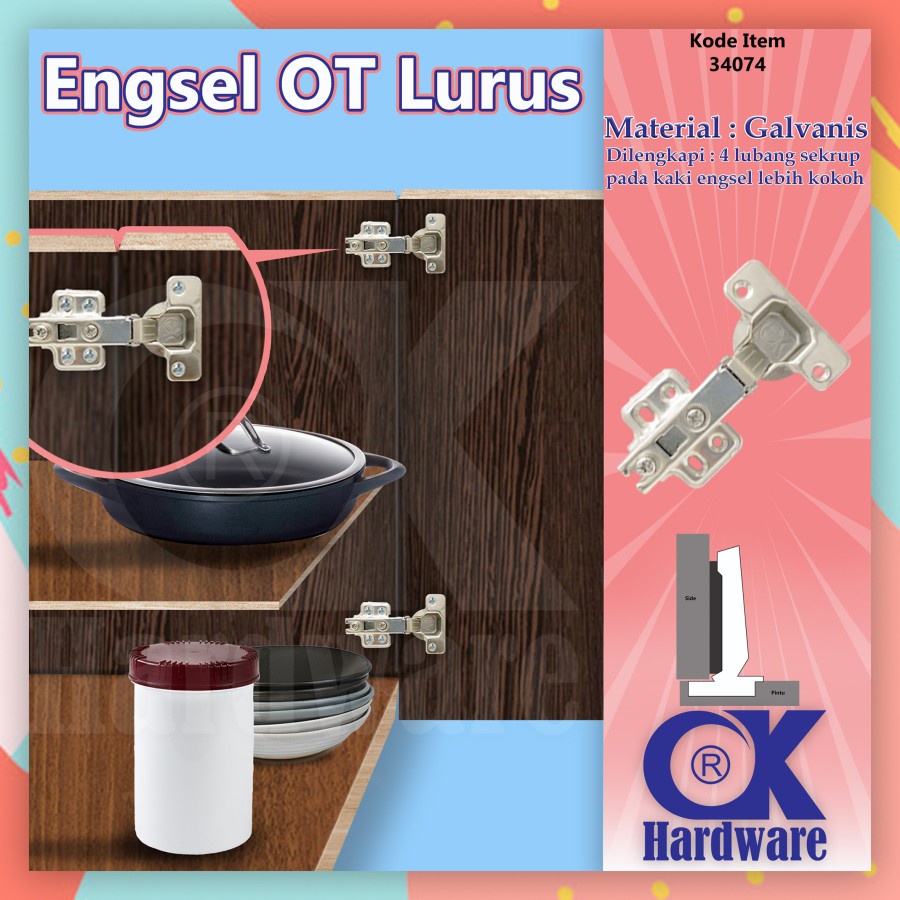 Engsel Sendok OK OT Lurus 1/2 Bengkok Full Bengkok Biasa NON slowmotion Bukan Taco, Bukan huben, Buk