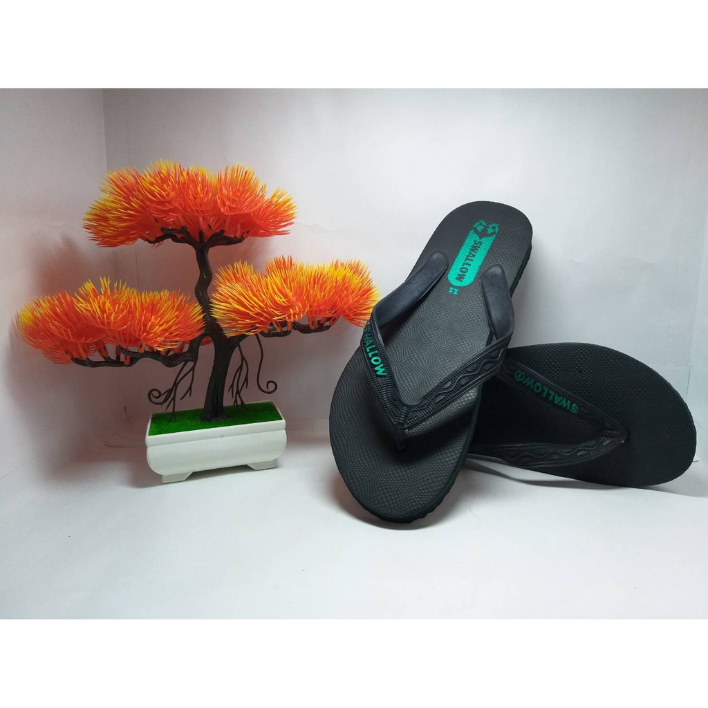 Swallow Black Neon Series Sandal Jepit Fashion Casual Pria Dewasa Original Murah dan Berkualitas