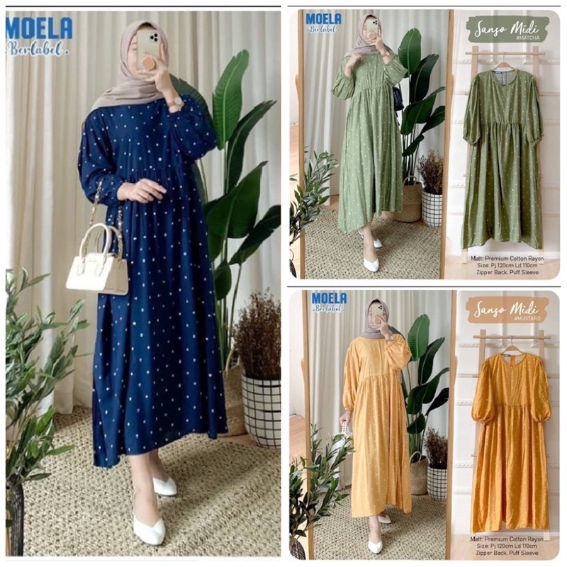 (RPA) ALL MIDI GAMIS DRESS RAYON UNIQLO PART 2