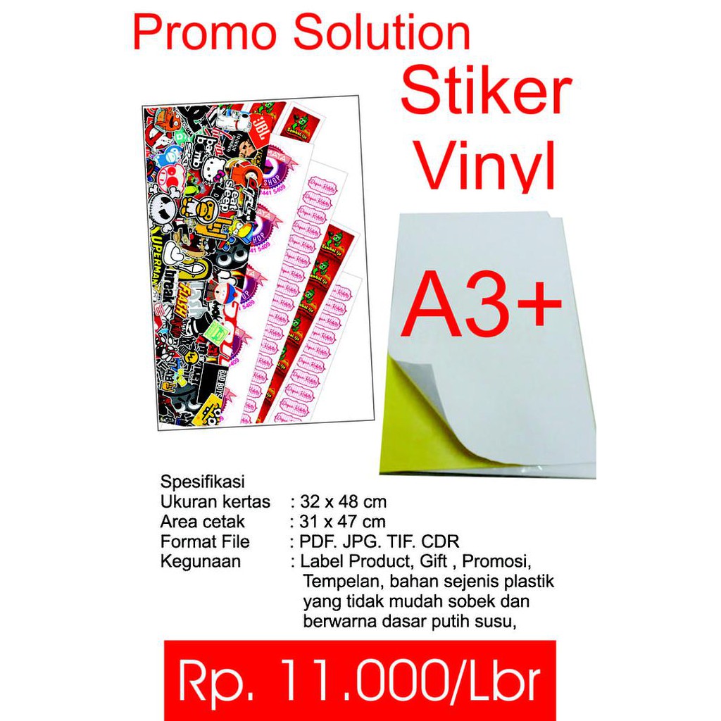 

HOT SALE|BEST SALLER (Cetak) Stiker / sticker vinyl A3+