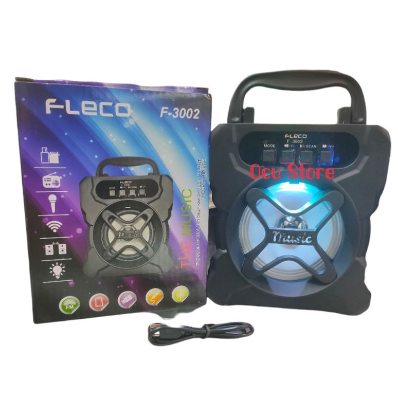 Speaker bluetooth Fleco F-3001 / F-3002 stereo mini portable speaker original Bonus Card Reader