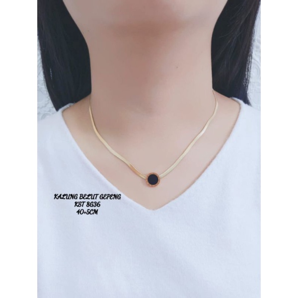 KALUNG WANITA TITANIUM BLINK KALUNG TITANIUM KEKINIAN DAN FASHION