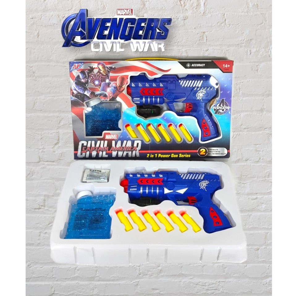 Mainan Anak Pistol Civil War Peluru nerf Peluru Gel Air & laser