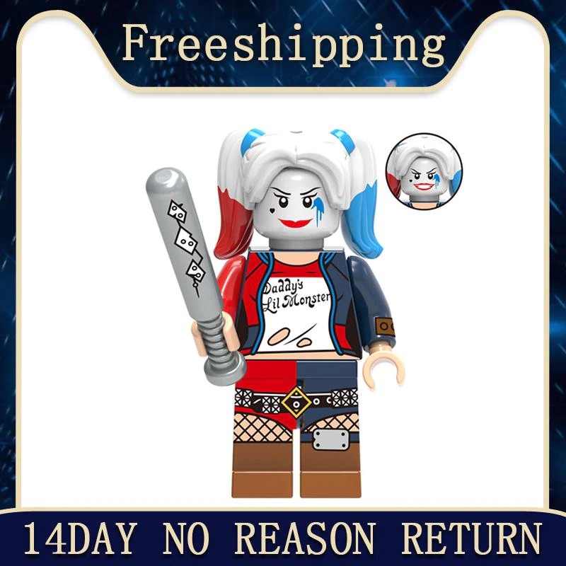 Mainan Lego Super Heros Harley Quinn Killer Frost Poison Ivy John Constantine Batman Building