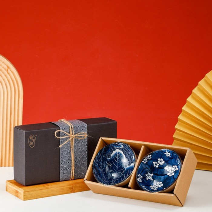 

Hideko Japanese Bowl set / paket kado hampers souvenir mangkok jepang - Set isi 2