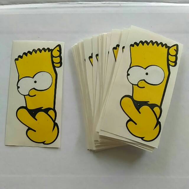 Stiker Simpsons kuning