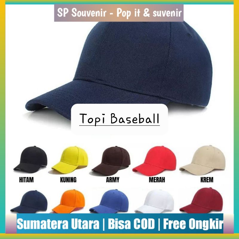 Topi Baseball Unisex Pria Wanita | Topi Polos All Size