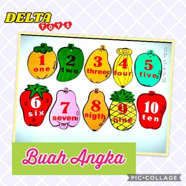 MAINAN EDUKASI | BUAH ANGKA ISI 10 PCS | APE PAUD TK