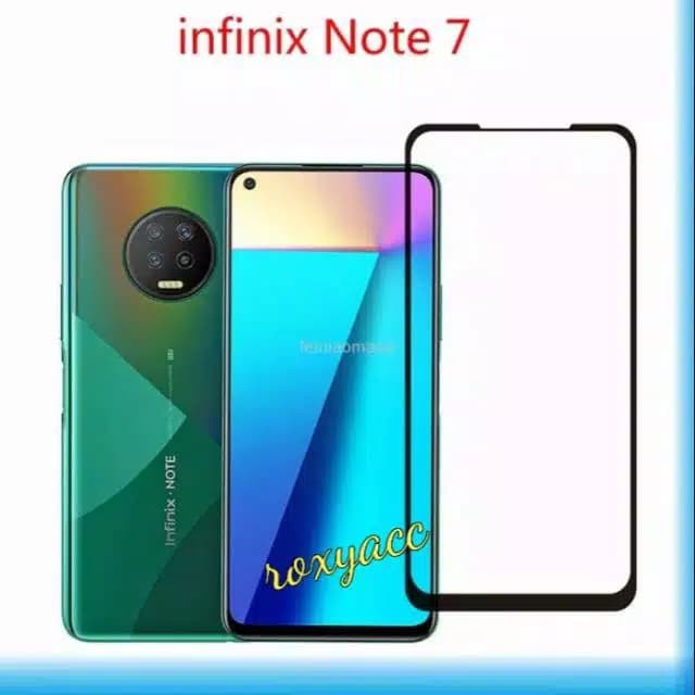 Jual TEMPERED GLASS INFINIX NOTE 7 ANTI GORES KACA FULL LAYAR WARNA