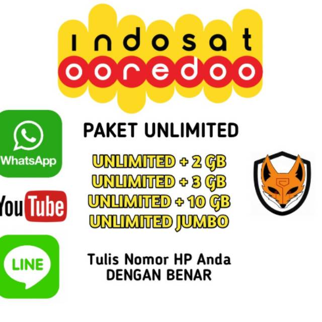 Kuota indosat unlimited / kuota indosat termurah / kuota unlimited