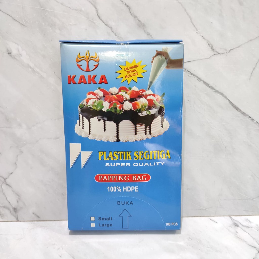 Piping Papping bag isi 100pcs  Plastik segitiga UK kecil  plastik cotong buttercream kue