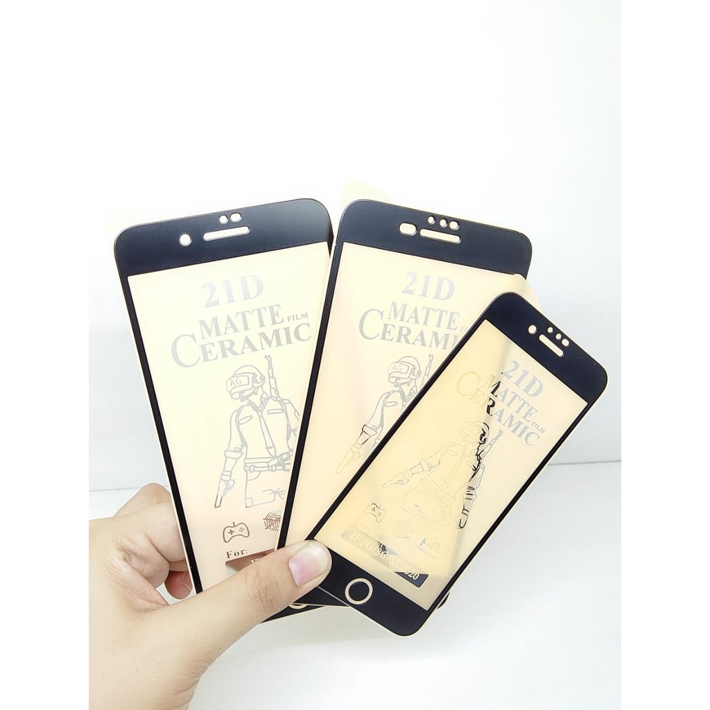 CMF Ceramic Matte iPhone 6 7 8 6Plus 7Plus 8Plus Full Screen Anti Gores Keramik Full Layar Anti Miny