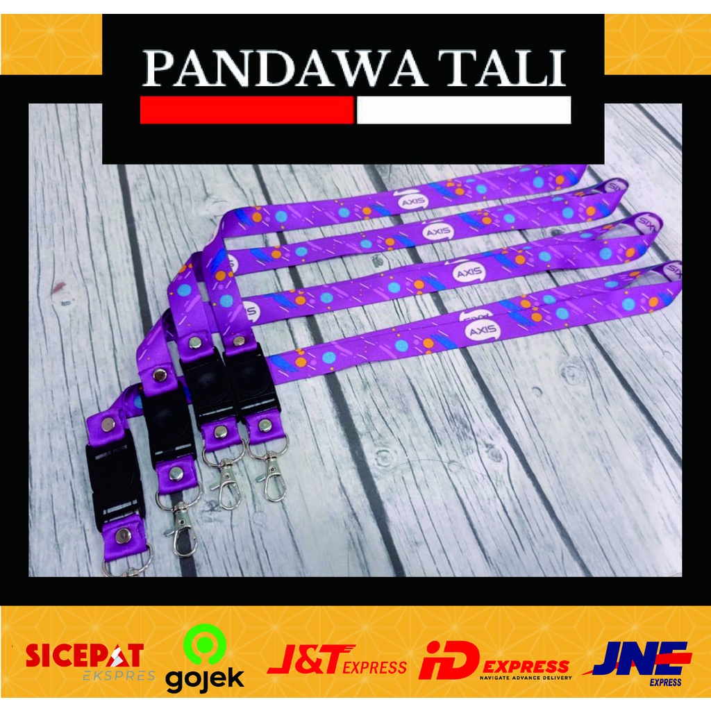 

Lanyard Custom AXIS / Lanyard Printing/Pandawa Tali Surabaya ptr