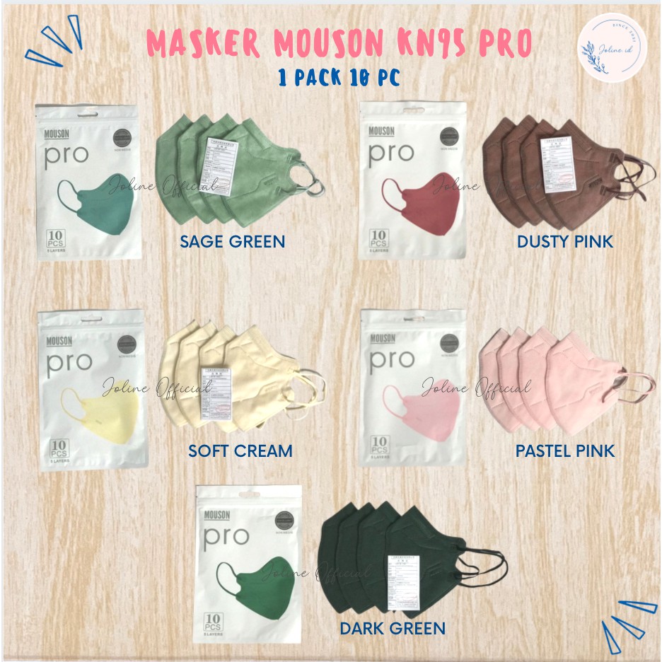 Masker KN95 Mouson Pro Isi 10pcs Original / Masker KN95 Mouson Pro Disposable Face Mask isi 10pcs