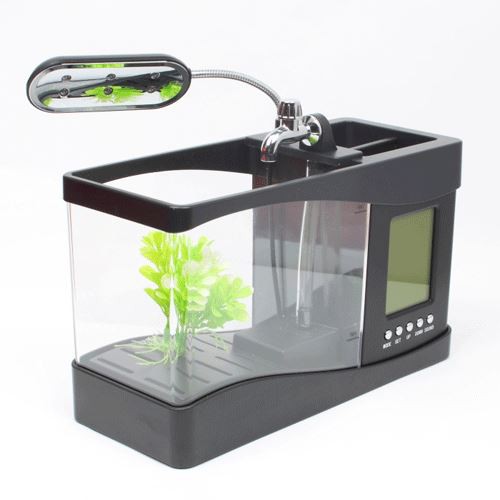 USB Desktop Aquarium Mini Fish Tank with Running Water - LS0404