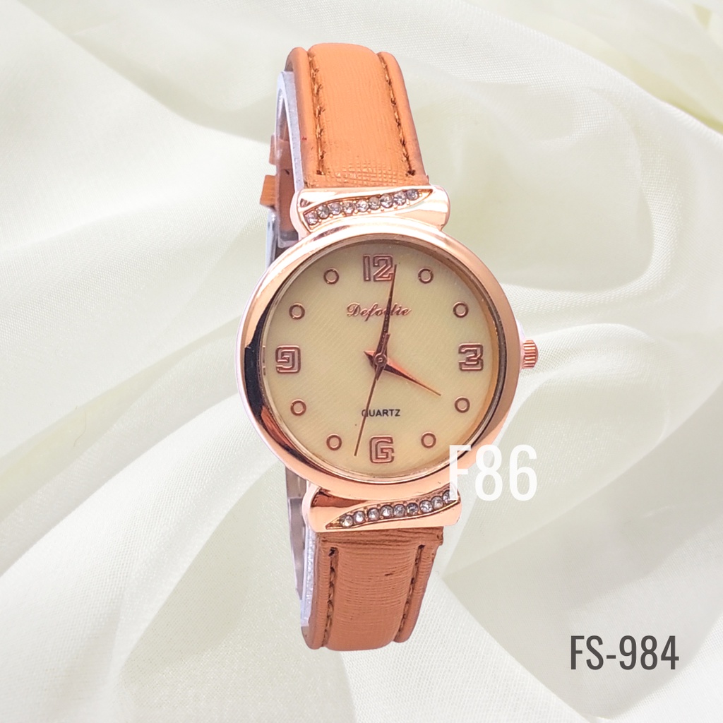 [F86] Jam Tangan Wanita Strap Analog Fashion Wanita Korean Watch