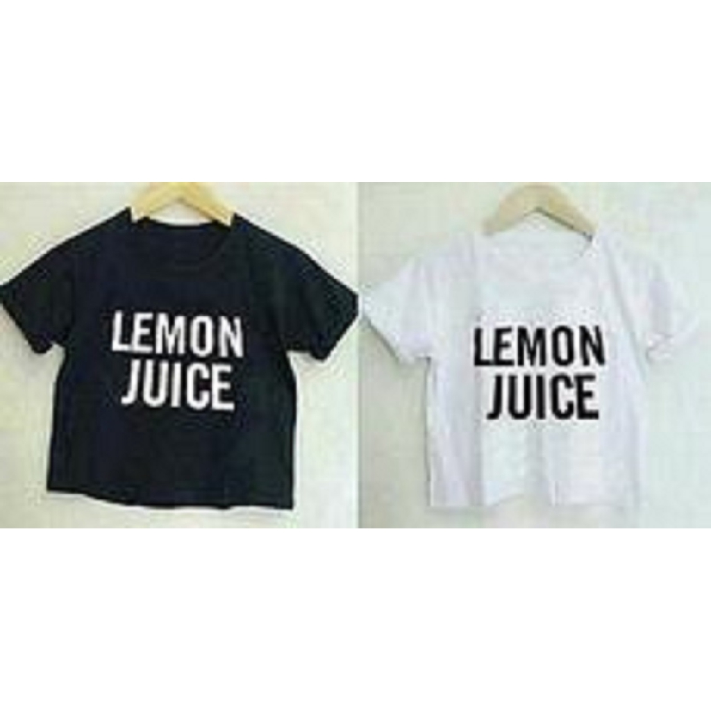 [Crop Lemon Juice BC]Kaos wanita kaos PUTIH/HITAM